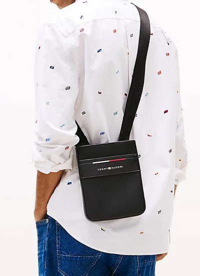 Ανδρικές Τσάντες Mission.Reporter Μαύρο Νάυλον Tommy Hilfiger