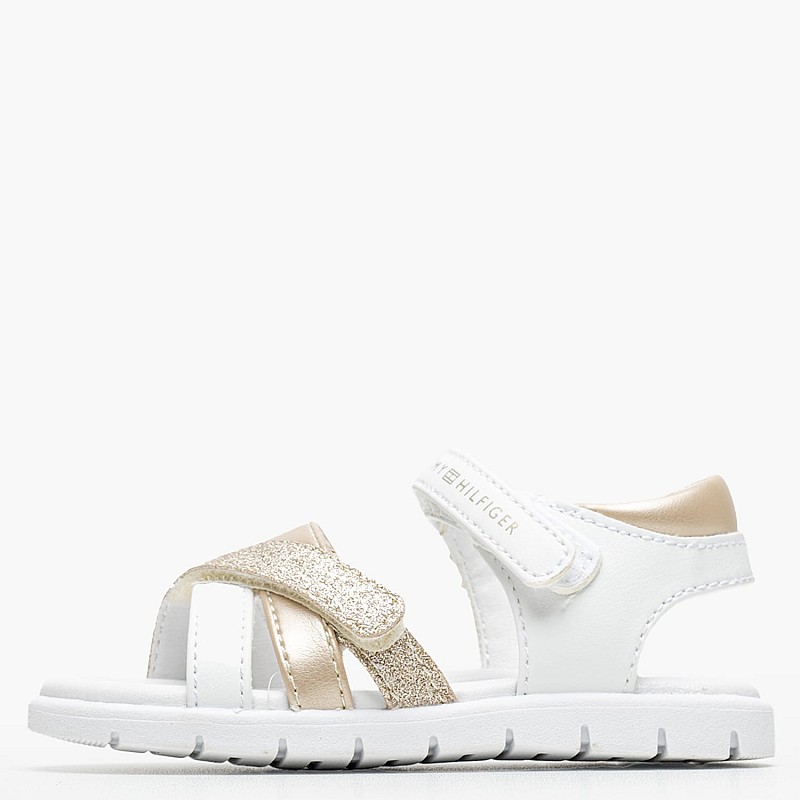 Παιδικές Σαγιονάρες & Πέδιλα Gld.Sandal Χρυσό ECOleather Tommy Hilfiger