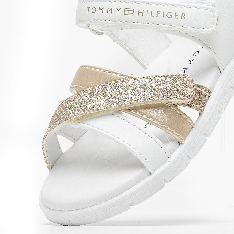 Παιδικές Σαγιονάρες & Πέδιλα Gld.Sandal Χρυσό ECOleather Tommy Hilfiger