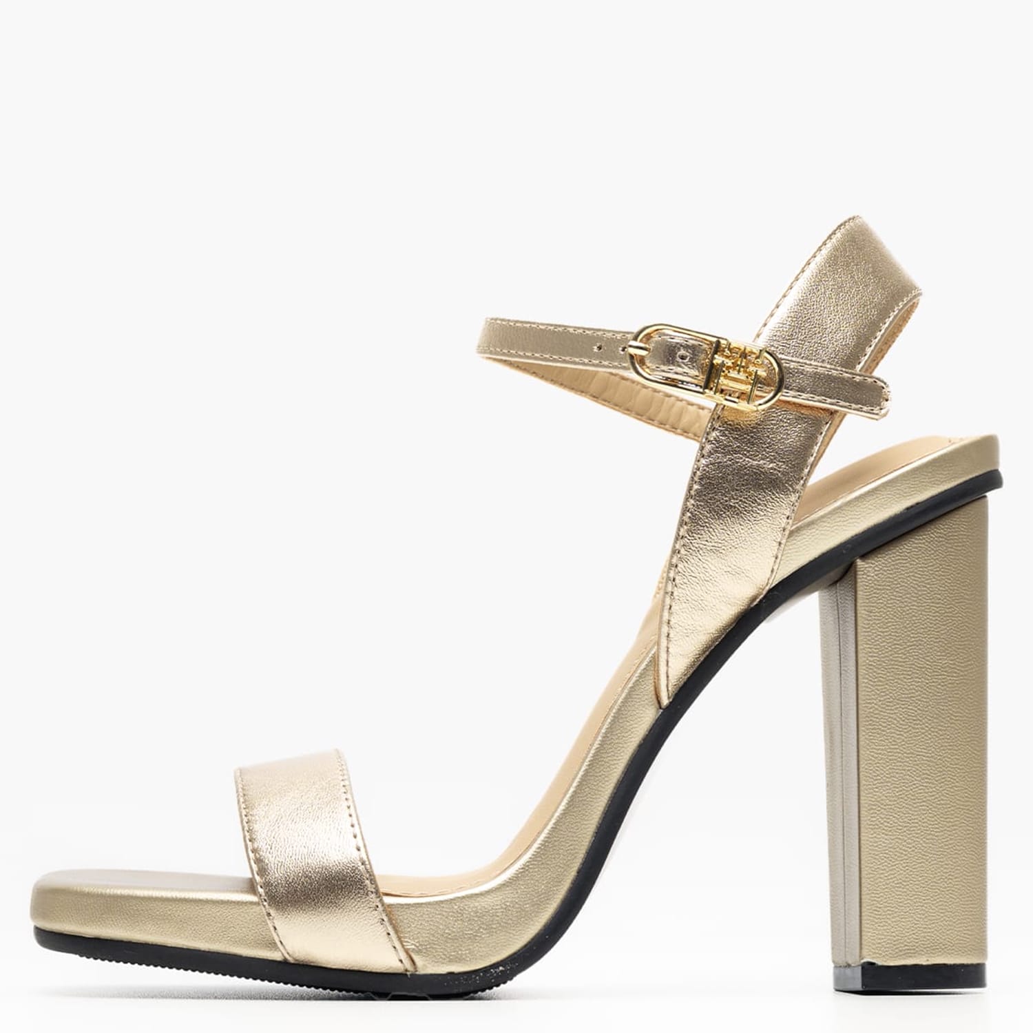 Γυναικεία Πέδιλα Golden.Heel Χρυσό Δέρμα Tommy Hilfiger