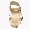 Women Sandals Golden.Heel Gold Leather Tommy Hilfiger Women Sandals Golden.Heel Gold Leather Tommy Hilfiger