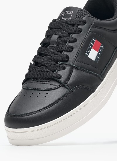 Γυναικείες Μπαλαρίνες Essential.Ballerina Μαύρο Δέρμα Tommy Hilfiger