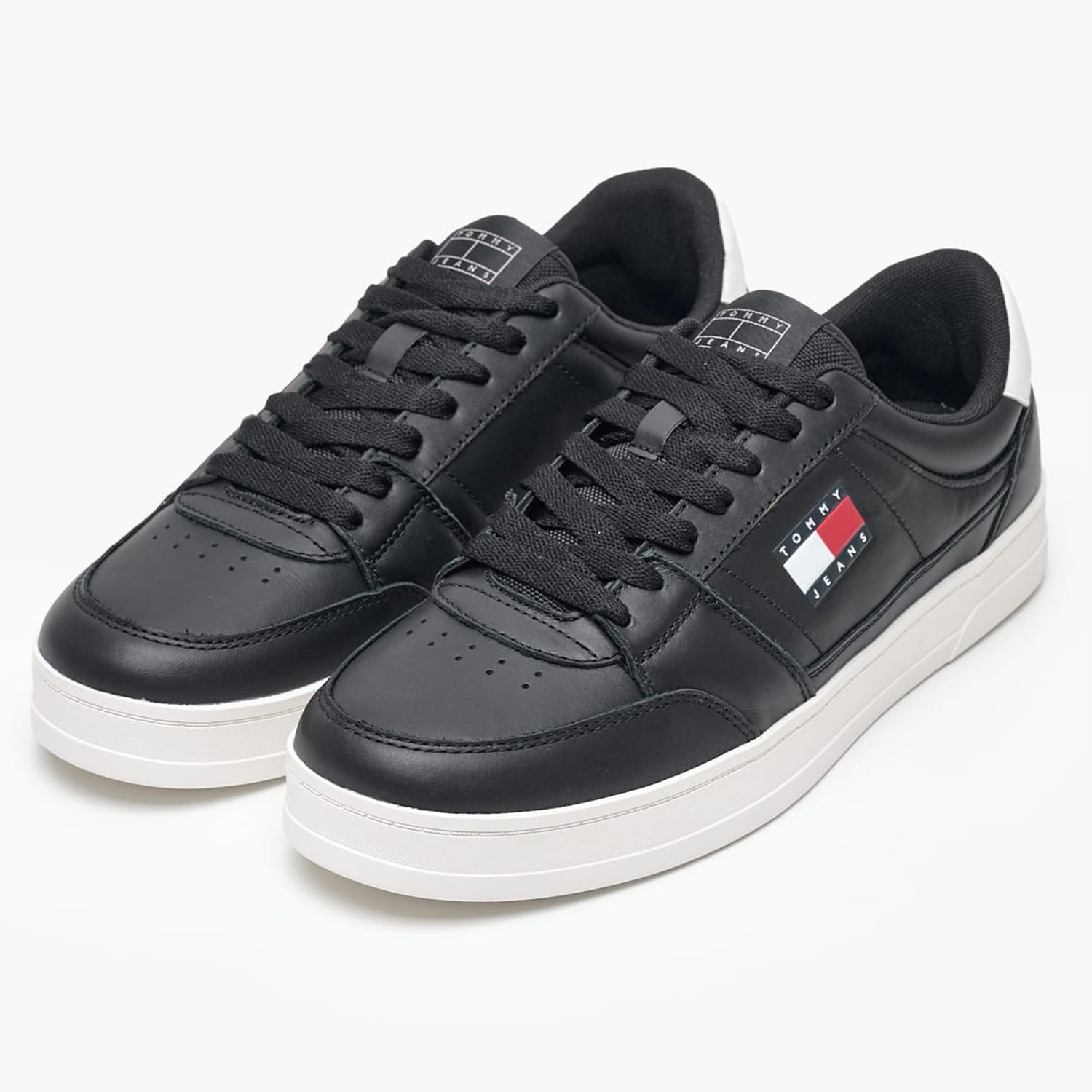 Ανδρικά Παπούτσια Casual Greenwich.Ess Μαύρο Δέρμα Tommy Hilfiger Ανδρικά Παπούτσια Casual Greenwich.Ess Μαύρο Δέρμα Tommy Hilfiger