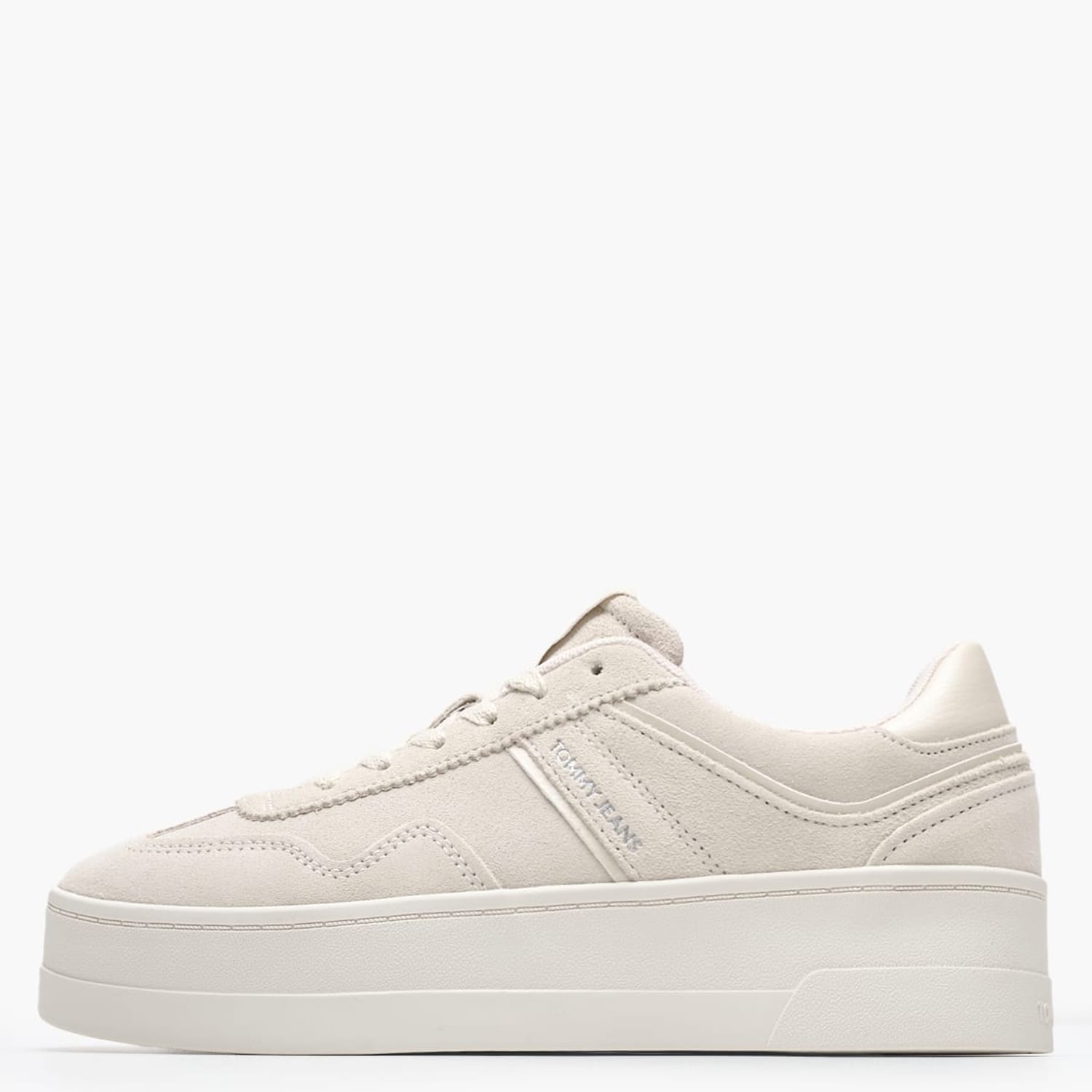 Γυναικεία Παπούτσια Casual Greenwich.Flatform Μπεζ Δέρμα Καστόρι Tommy Hilfiger