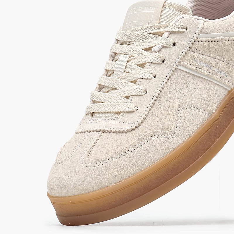 Γυναικεία Παπούτσια Casual Greenwich.Suede Μπεζ Δέρμα Καστόρι Tommy Hilfiger