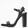 Women Sandals Heel.Sandal Black Leather Tommy Hilfiger Women Sandals Heel.Sandal Black Leather Tommy Hilfiger