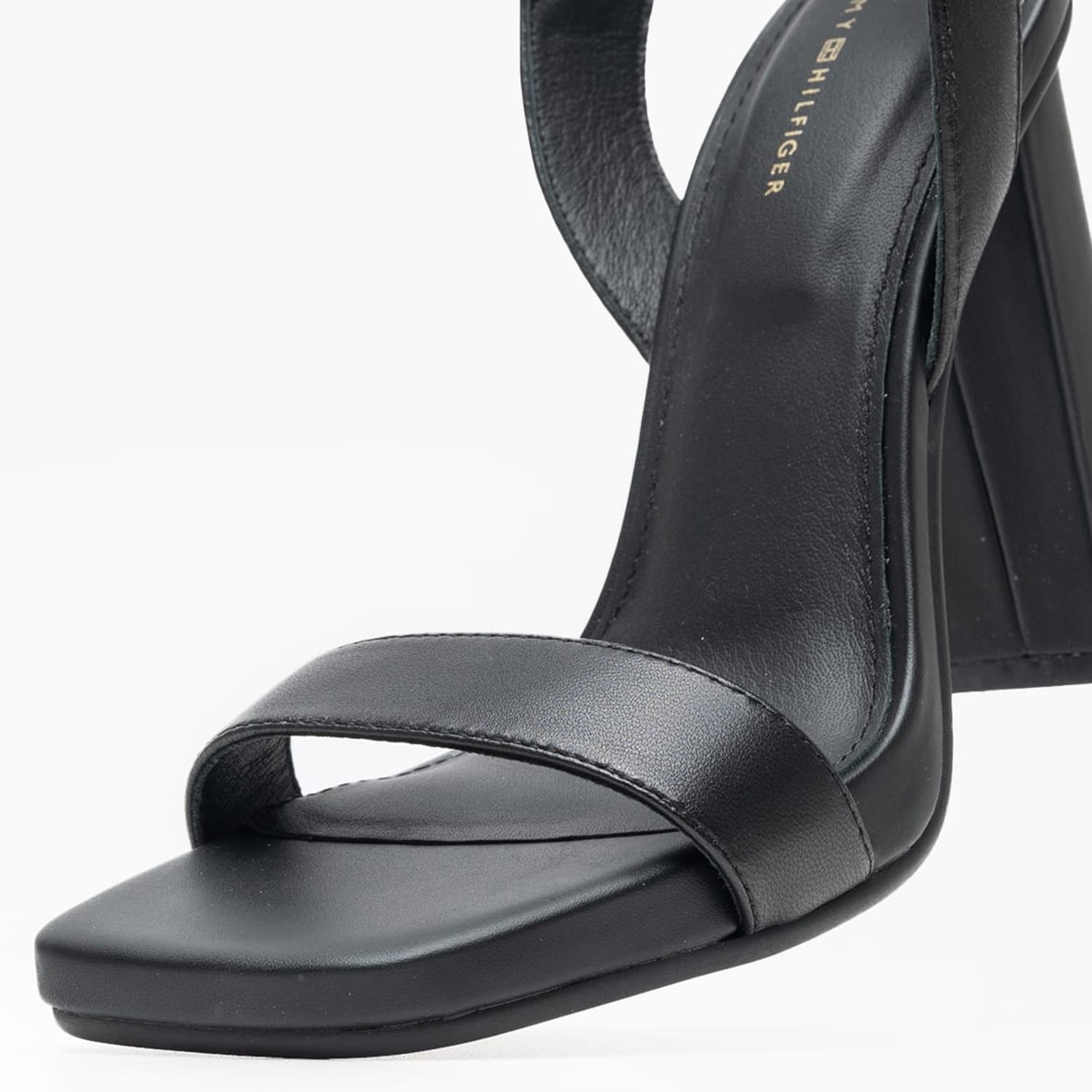 Γυναικεία Πέδιλα Heel.Sandal Μαύρο Δέρμα Tommy Hilfiger