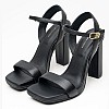 Women Sandals Heel.Sandal Black Leather Tommy Hilfiger Women Sandals Heel.Sandal Black Leather Tommy Hilfiger