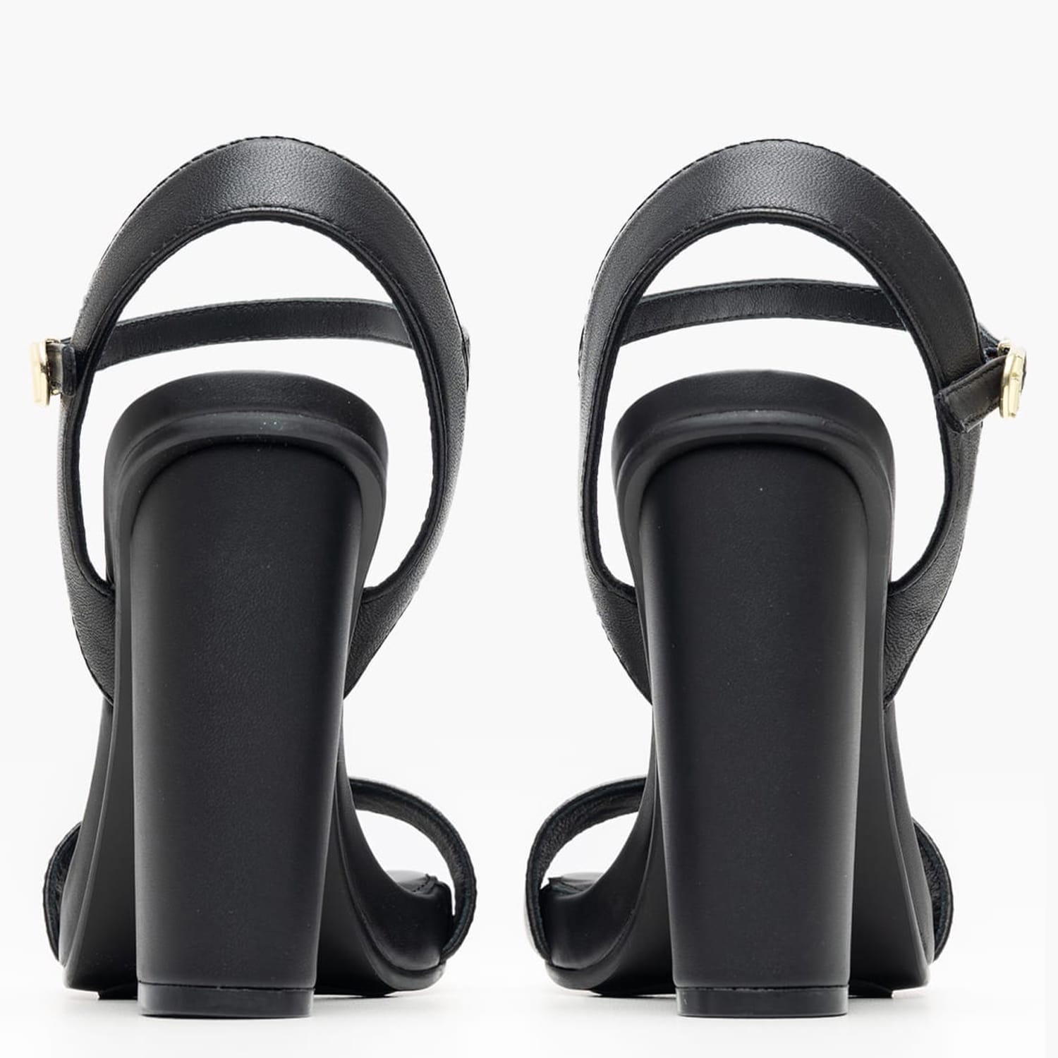Women Sandals Heel.Sandal Black Leather Tommy Hilfiger Women Sandals Heel.Sandal Black Leather Tommy Hilfiger