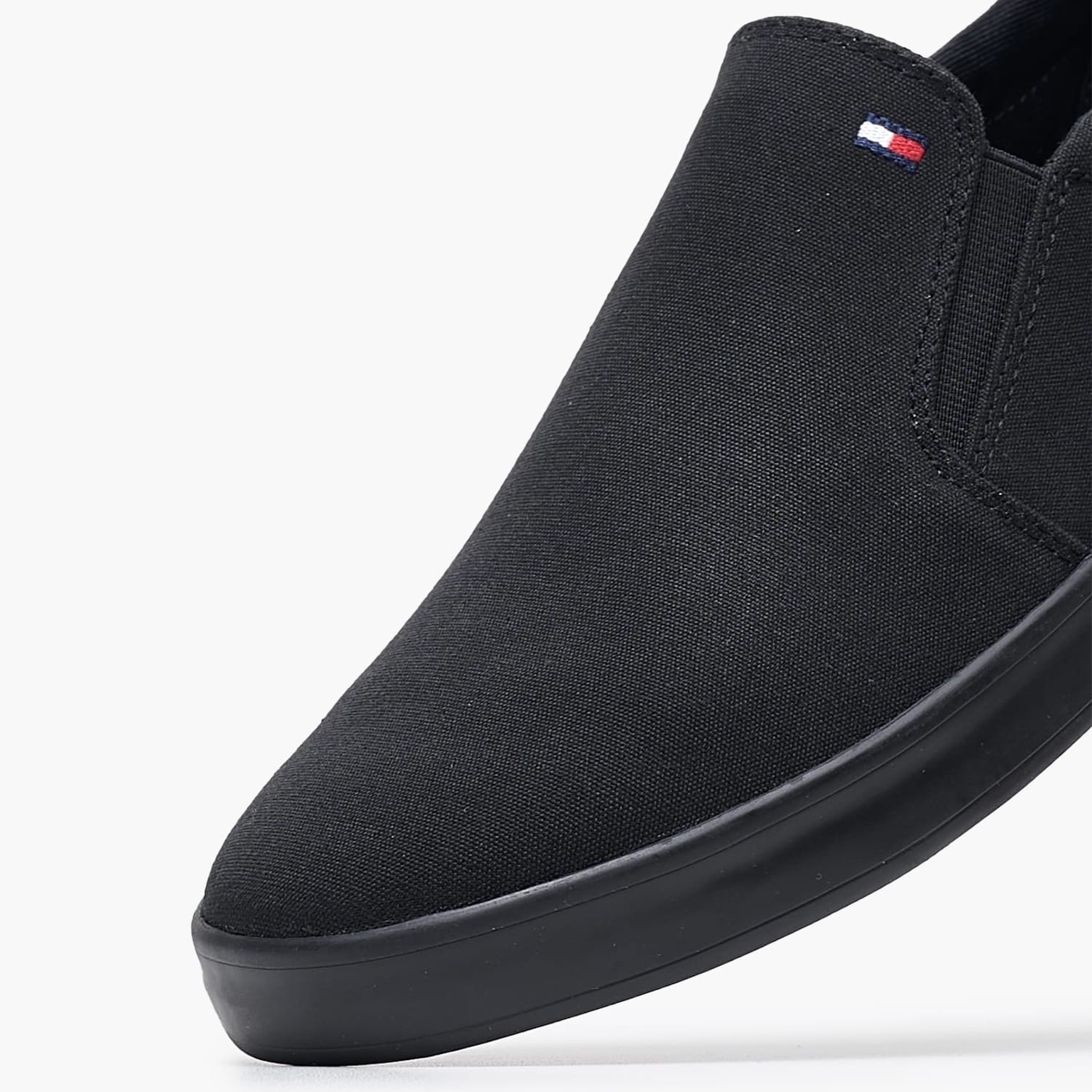 Ανδρικά Παπούτσια Casual Iconic.Slip.On Μαύρο Ύφασμα Tommy Hilfiger