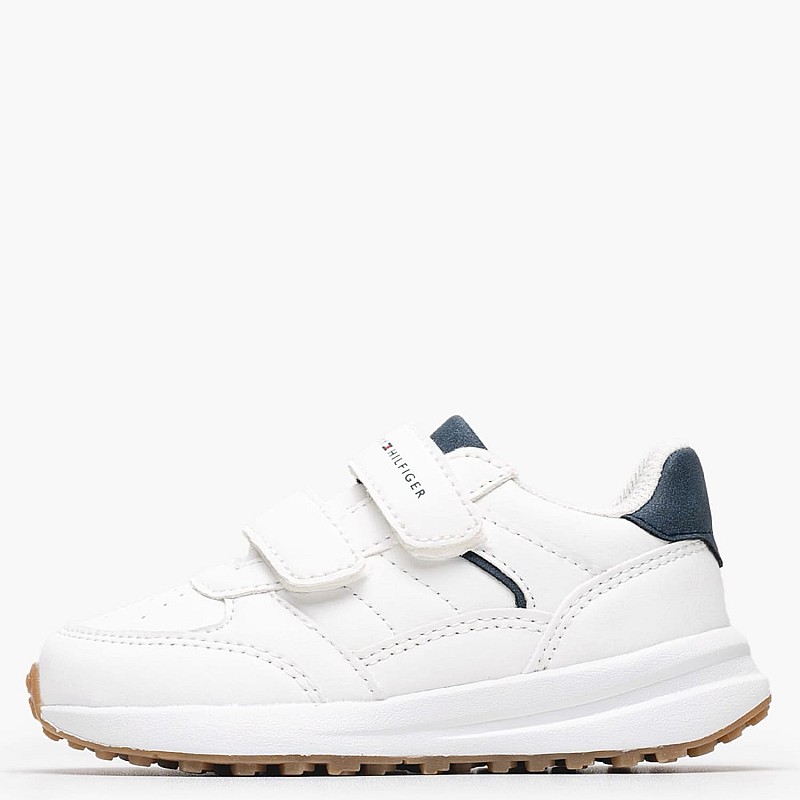Kids Casual Shoes L.Velcro White ECOleather Tommy Hilfiger