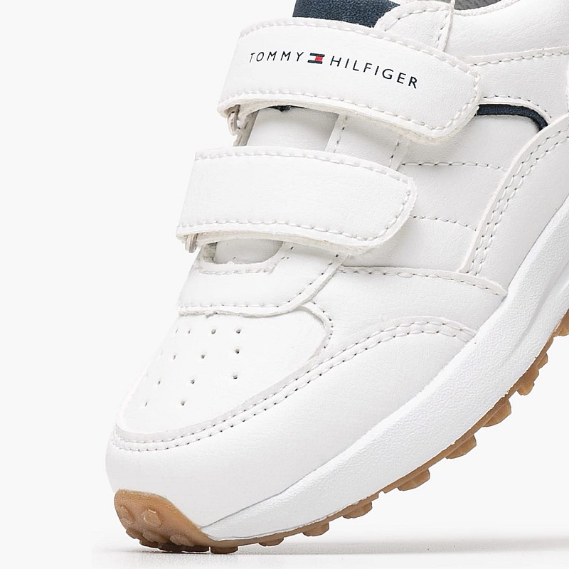 Kids Casual Shoes L.Velcro White ECOleather Tommy Hilfiger