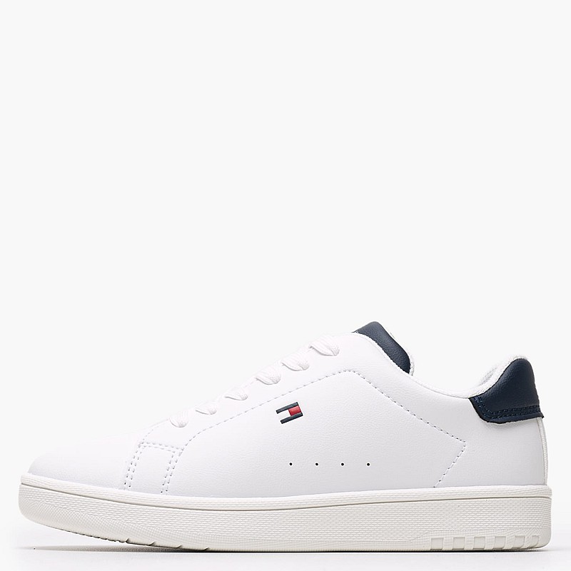 Παιδικά Παπούτσια Casual Laceup.Sn Άσπρο ECOleather Tommy Hilfiger