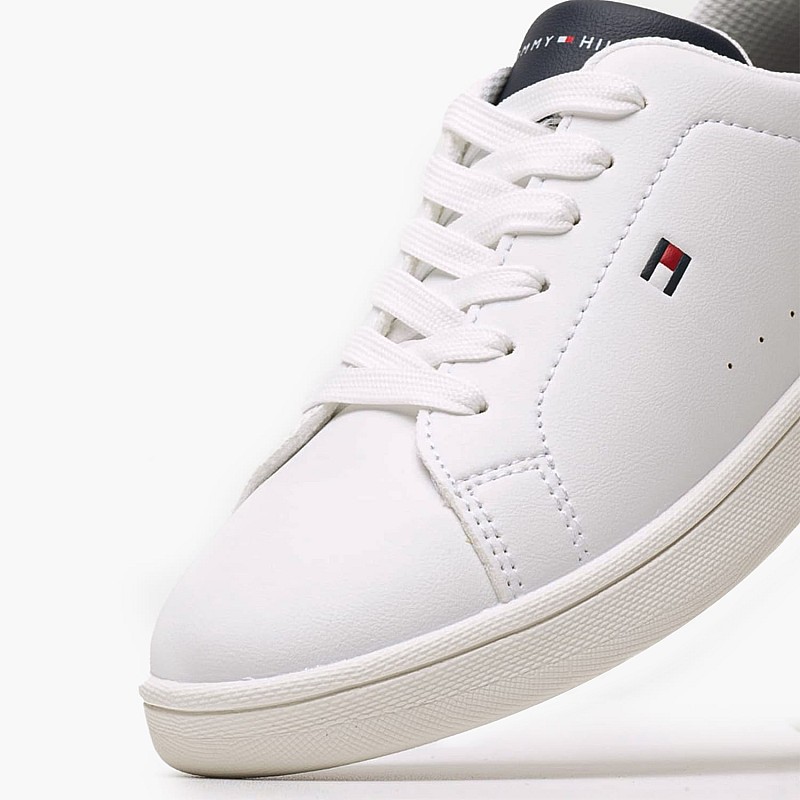 Παιδικά Παπούτσια Casual Laceup.Sn Άσπρο ECOleather Tommy Hilfiger