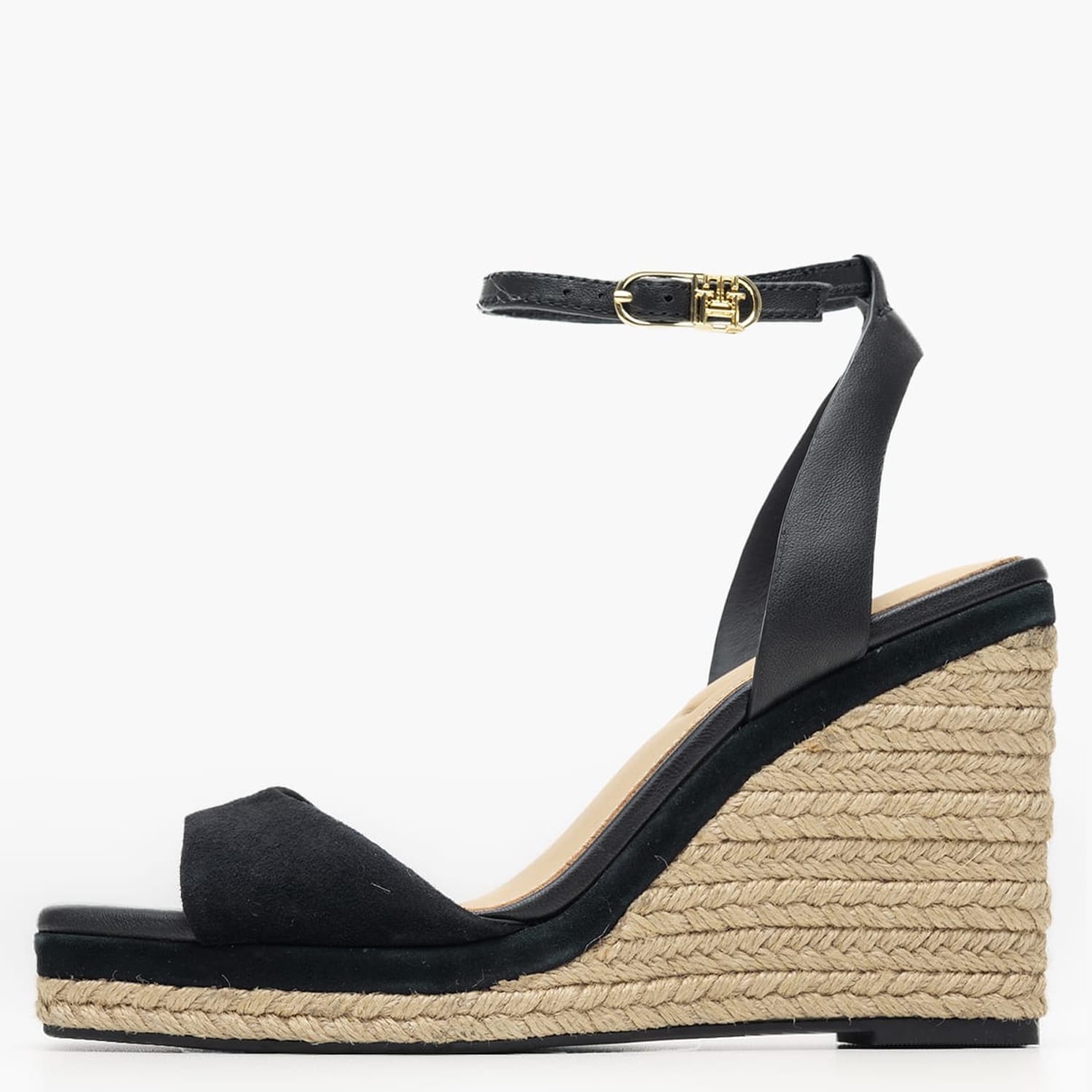 Γυναικείες Πλατφόρμες Ψηλές Leather.Wedge Μαύρο Δέρμα Καστόρι Tommy Hilfiger
