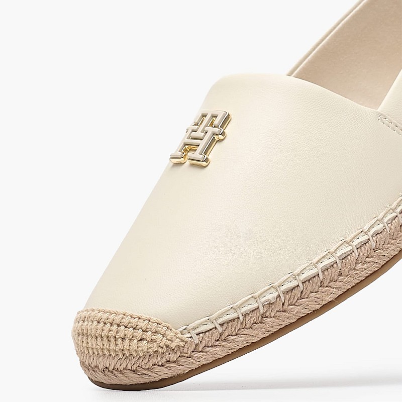 Women Espadrilles Logo.Espa Beige Leather Tommy Hilfiger