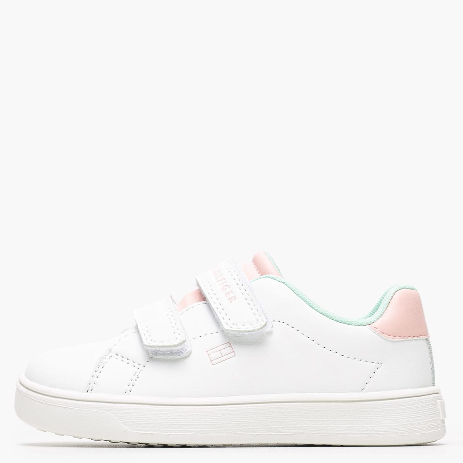 Παιδικά Παπούτσια Casual Low.Cut.Velcro Άσπρο ECOleather Tommy Hilfiger