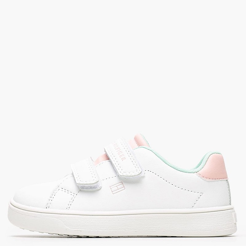 Παιδικά Παπούτσια Casual Low.Cut.Velcro Άσπρο ECOleather Tommy Hilfiger