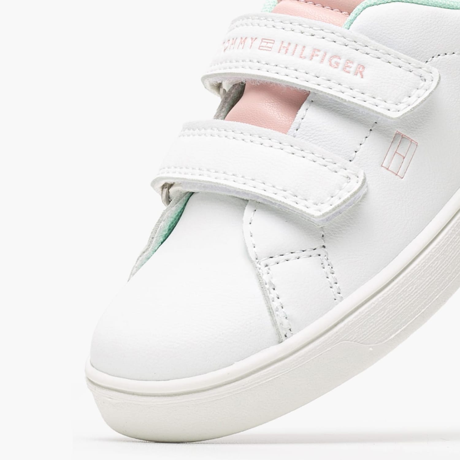 Παιδικά Παπούτσια Casual Low.Cut.Velcro Άσπρο ECOleather Tommy Hilfiger