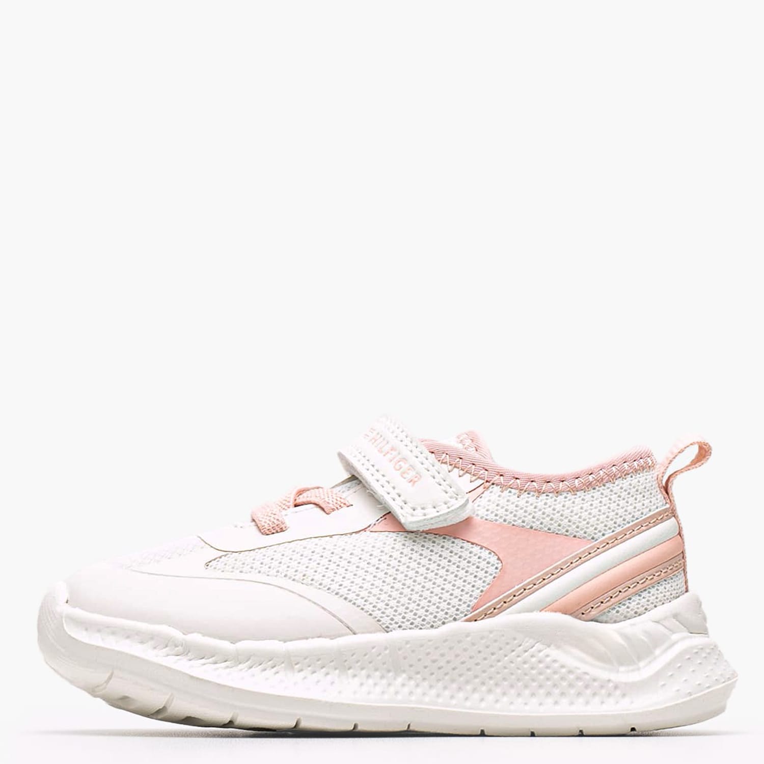 Παιδικά Παπούτσια Casual Lowcut.Velcro.Sn Άσπρο ECOleather-Ύφασμα Tommy Hilfiger