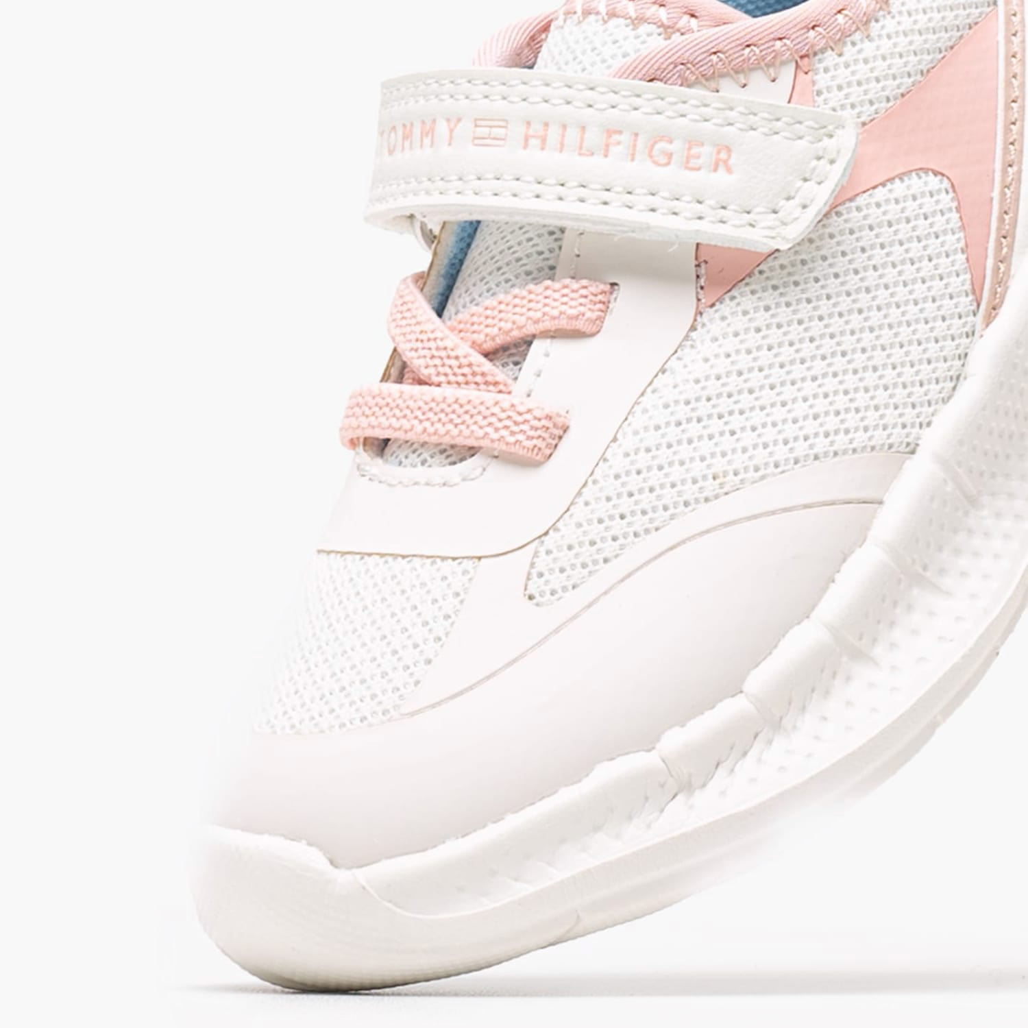 Παιδικά Παπούτσια Casual Lowcut.Velcro.Sn Άσπρο ECOleather-Ύφασμα Tommy Hilfiger