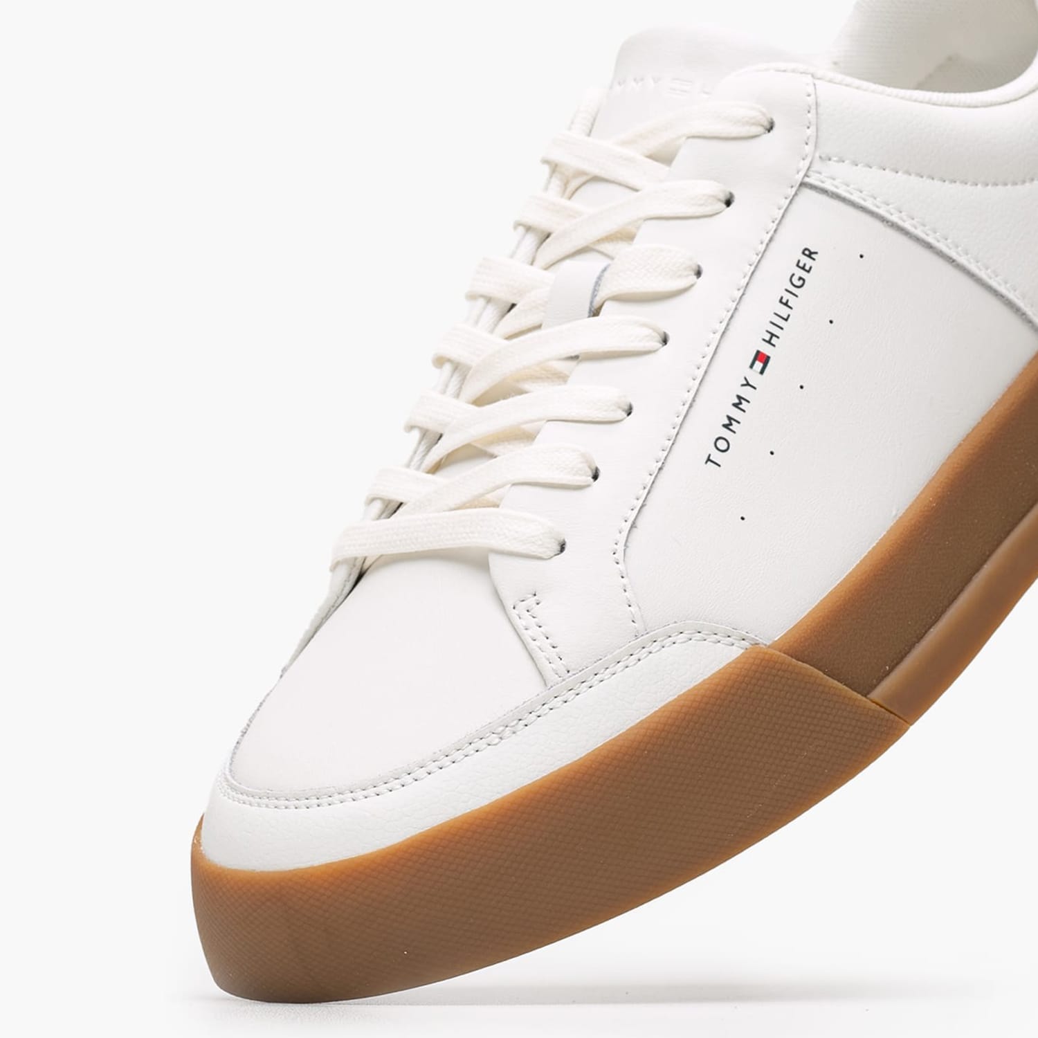 Ανδρικά Παπούτσια Casual Lth.Court2 Άσπρο Δέρμα Tommy Hilfiger