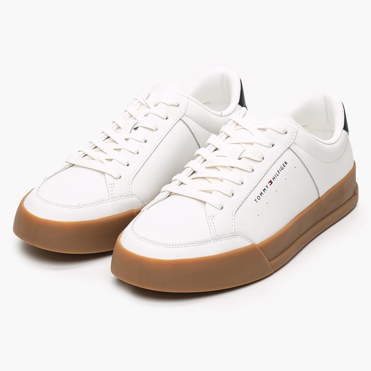 Ανδρικά Παπούτσια Casual Lth.Court2 Άσπρο Δέρμα Tommy Hilfiger Ανδρικά Παπούτσια Casual Lth.Court2 Άσπρο Δέρμα Tommy Hilfiger