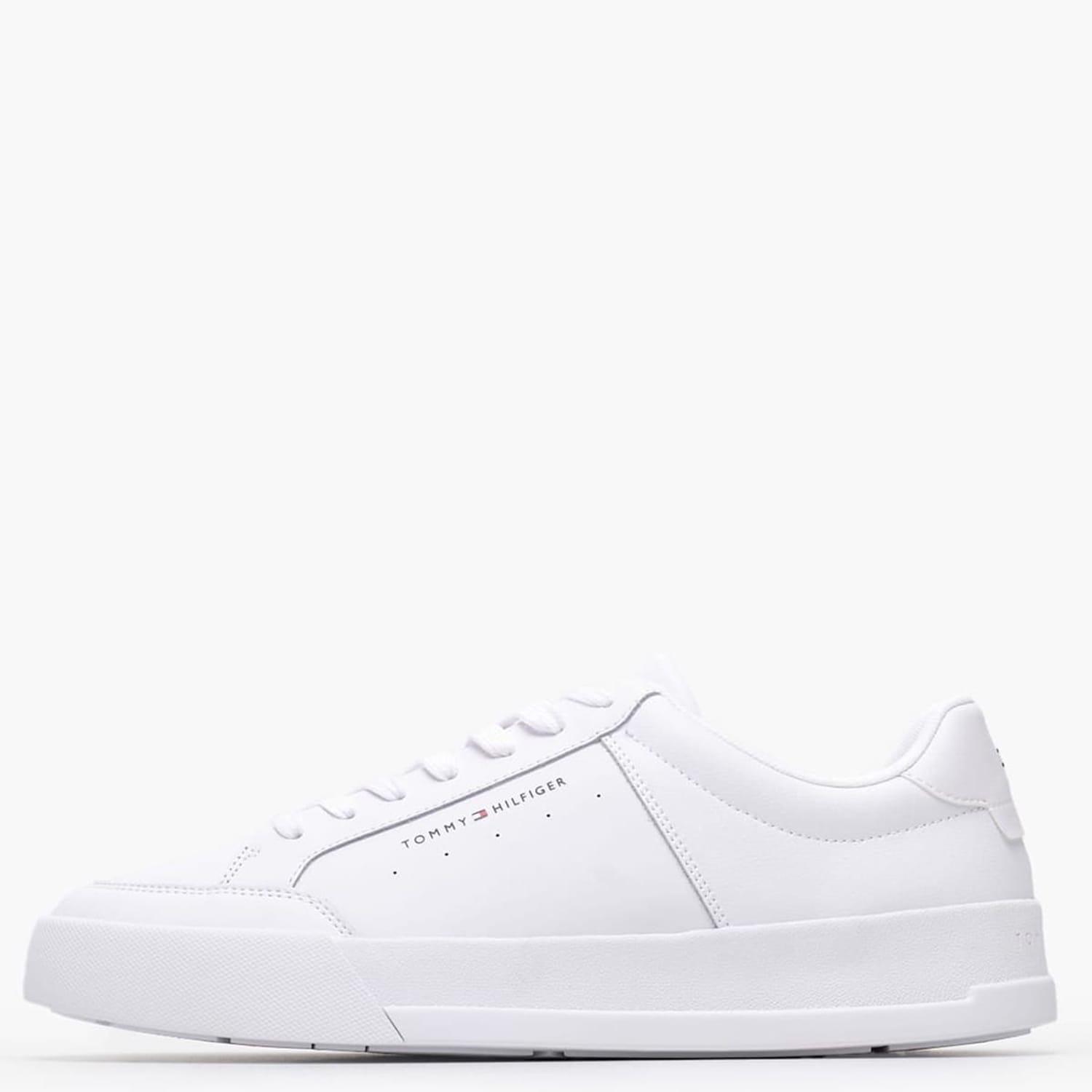 Ανδρικά Παπούτσια Casual Lth.Court Άσπρο Δέρμα Tommy Hilfiger
