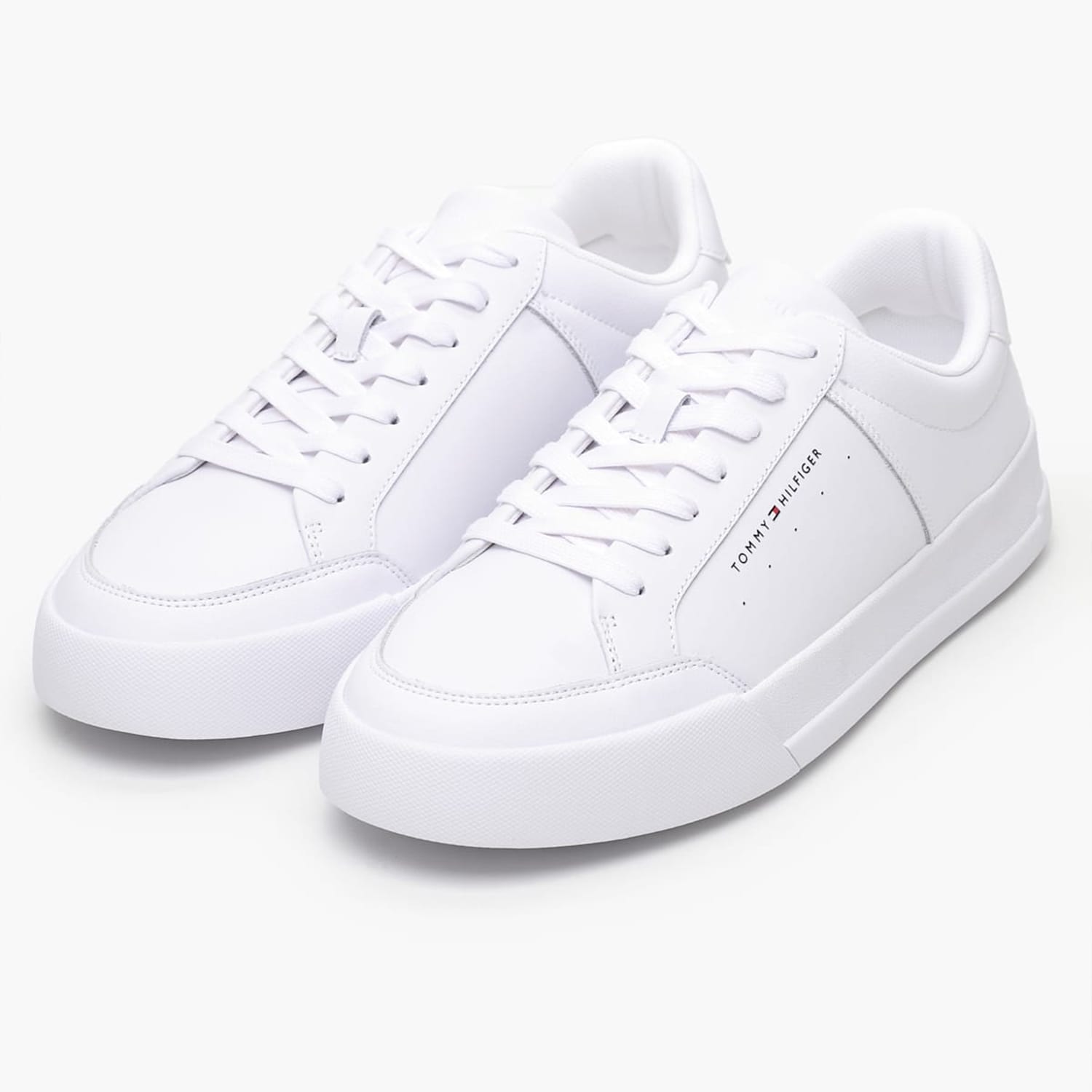 Ανδρικά Παπούτσια Casual Lth.Court Άσπρο Δέρμα Tommy Hilfiger Ανδρικά Παπούτσια Casual Lth.Court Άσπρο Δέρμα Tommy Hilfiger
