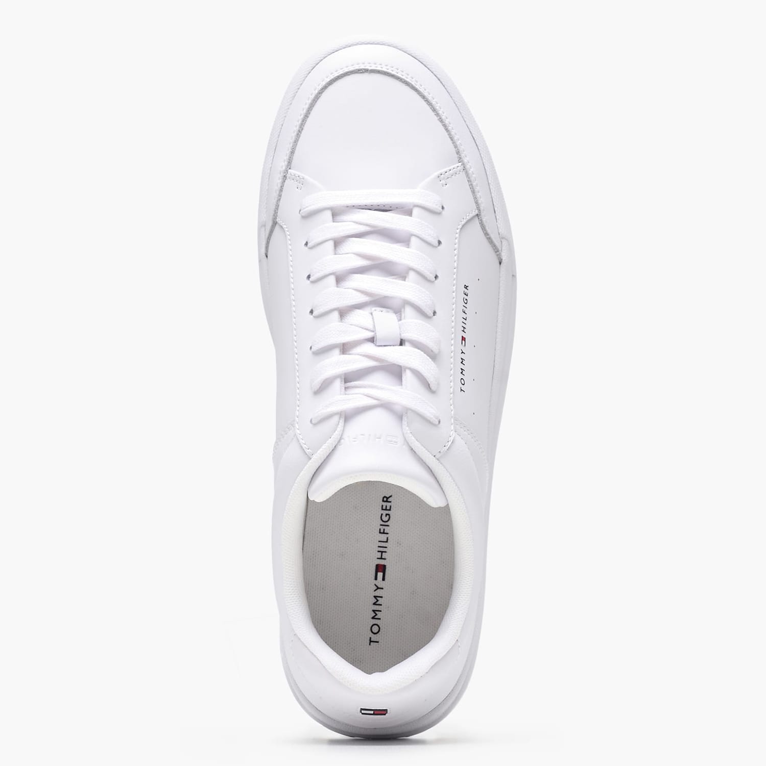 Ανδρικά Παπούτσια Casual Lth.Court Άσπρο Δέρμα Tommy Hilfiger Ανδρικά Παπούτσια Casual Lth.Court Άσπρο Δέρμα Tommy Hilfiger