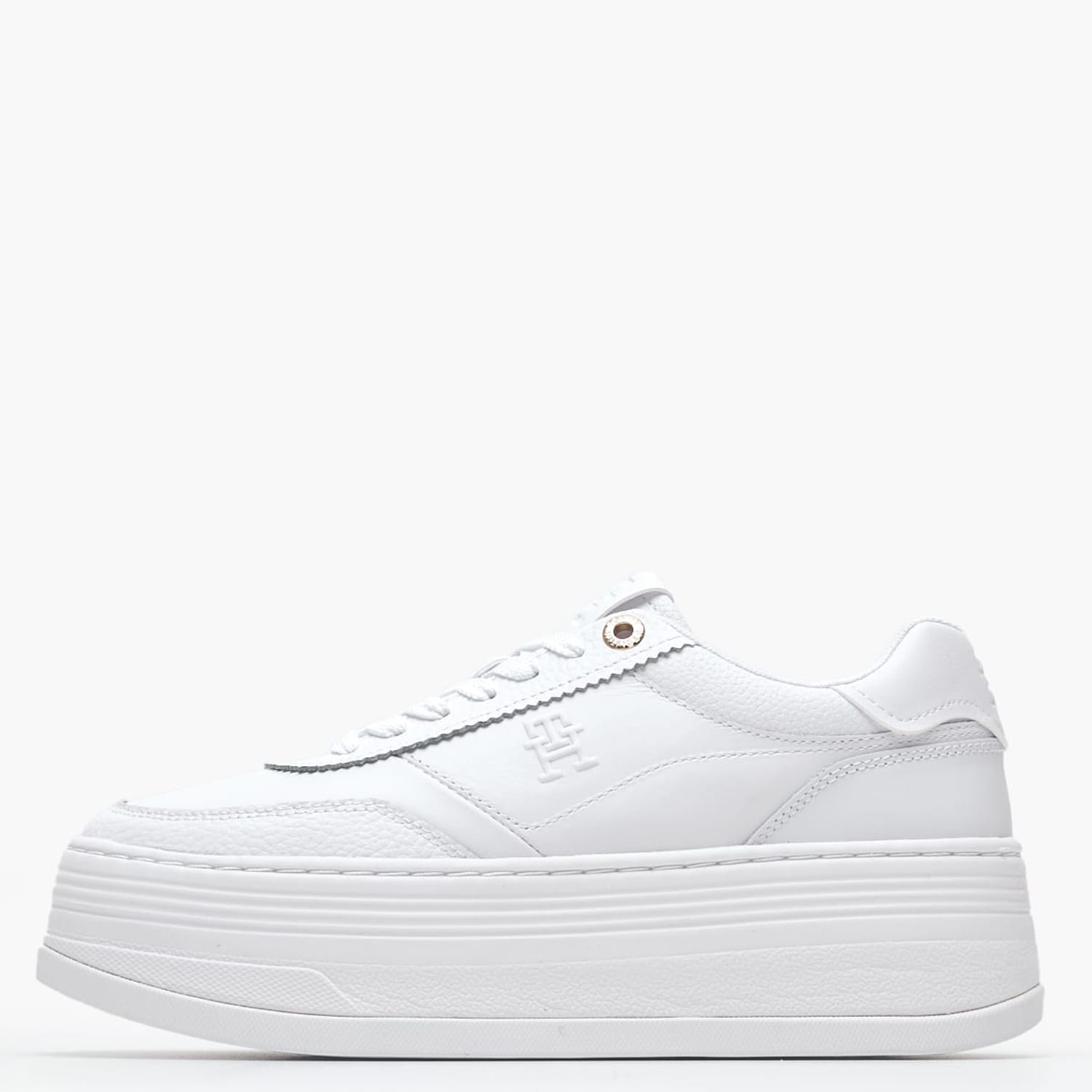 Γυναικεία Παπούτσια Casual Lux.Court Άσπρο Δέρμα Tommy Hilfiger