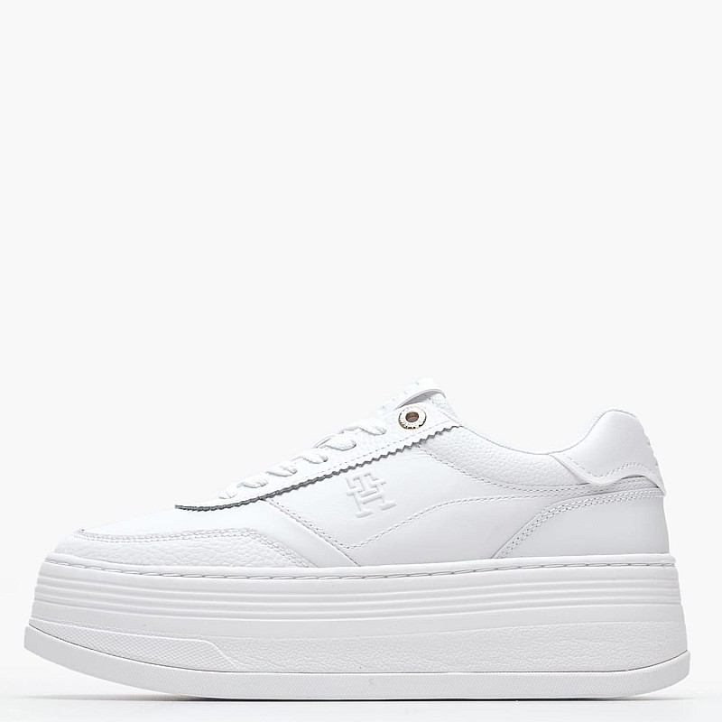 Women Casual Shoes Lux.Court White Leather Tommy Hilfiger