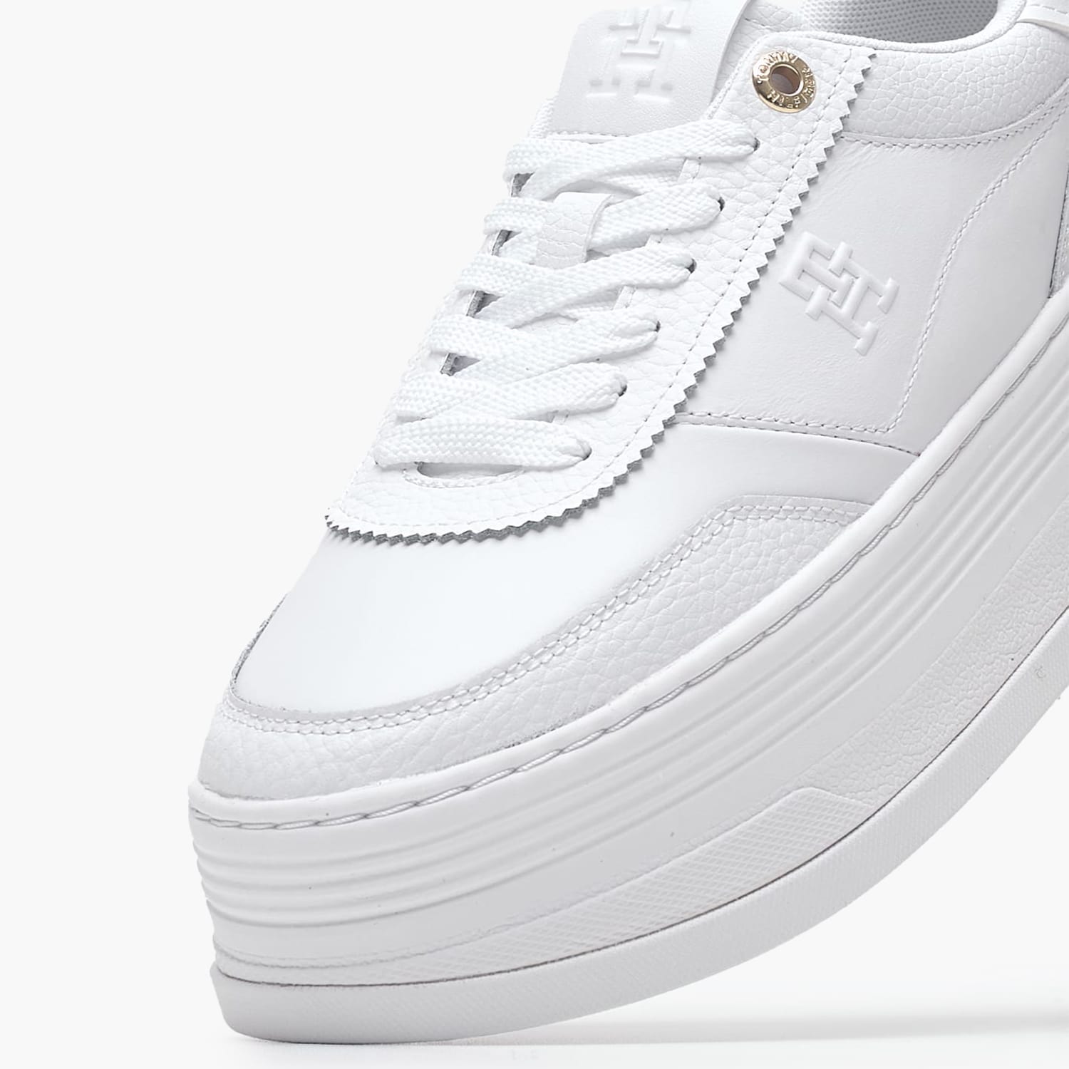 Γυναικεία Παπούτσια Casual Lux.Court Άσπρο Δέρμα Tommy Hilfiger