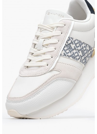 Γυναικεία Παπούτσια Casual Lux.Monogram.R Μπεζ Δέρμα Tommy Hilfiger