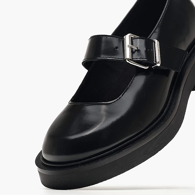 Women Moccasins Mary.Jane Black Leather Tommy Hilfiger