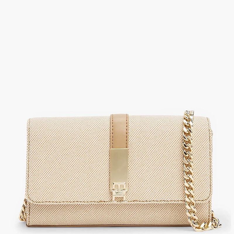 Γυναικείες Τσάντες Mini.Canvas Μπεζ 'Υφασμα Tommy Hilfiger