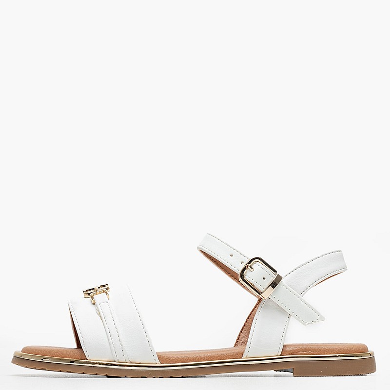 Παιδικές Σαγιονάρες & Πέδιλα Monogram.Sandal Άσπρο ECOleather Tommy Hilfiger