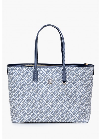 Γυναικείες Τσάντες Monoplay.Tote Μπλε ECOleather Tommy Hilfiger