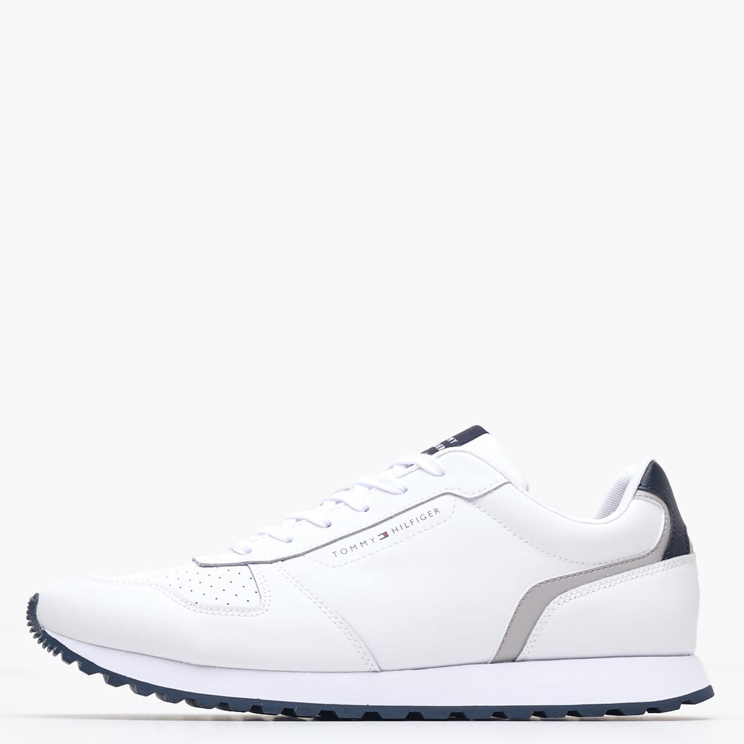 Men Casual Shoes New.Flag White Leather Tommy Hilfiger
