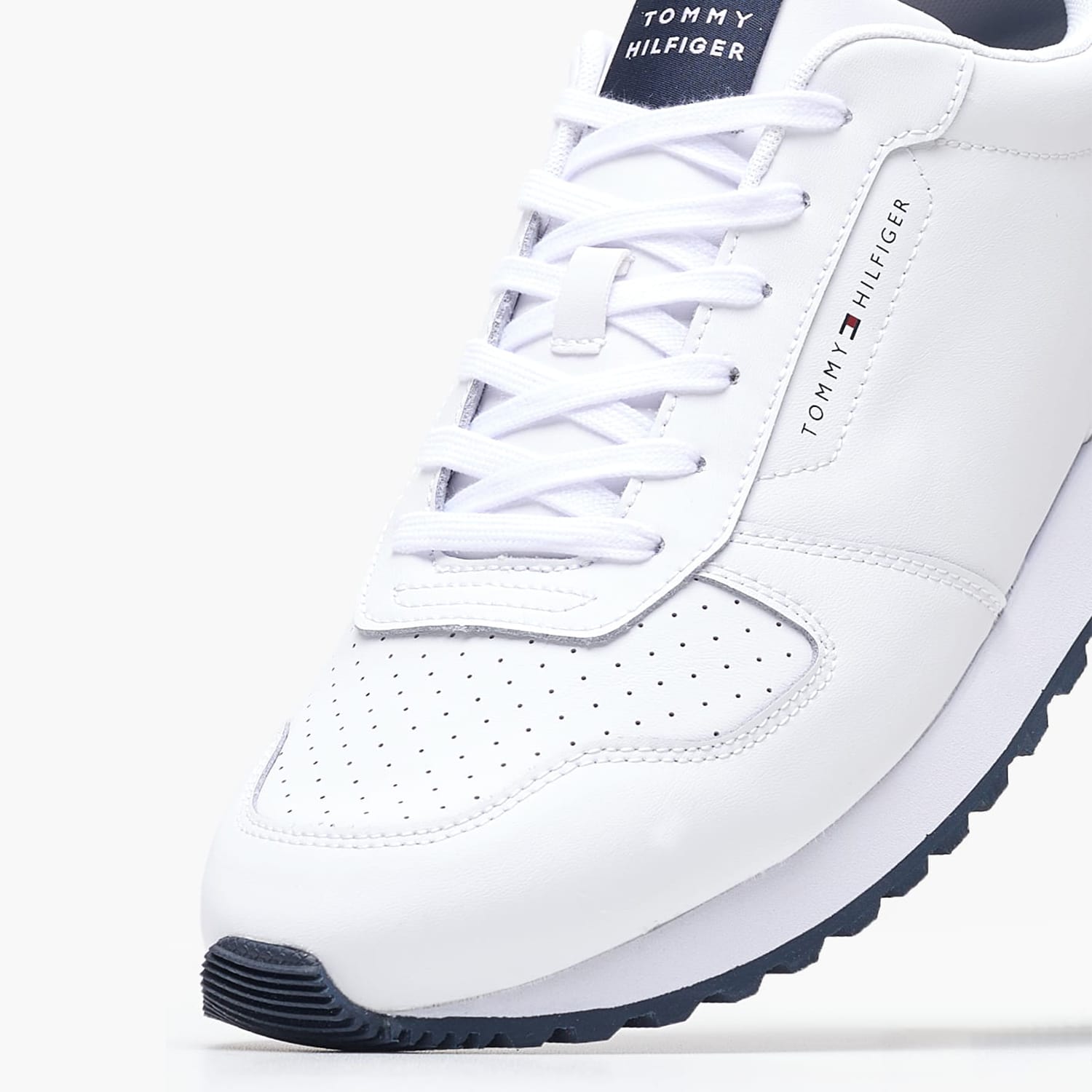 Men Casual Shoes New.Flag White Leather Tommy Hilfiger