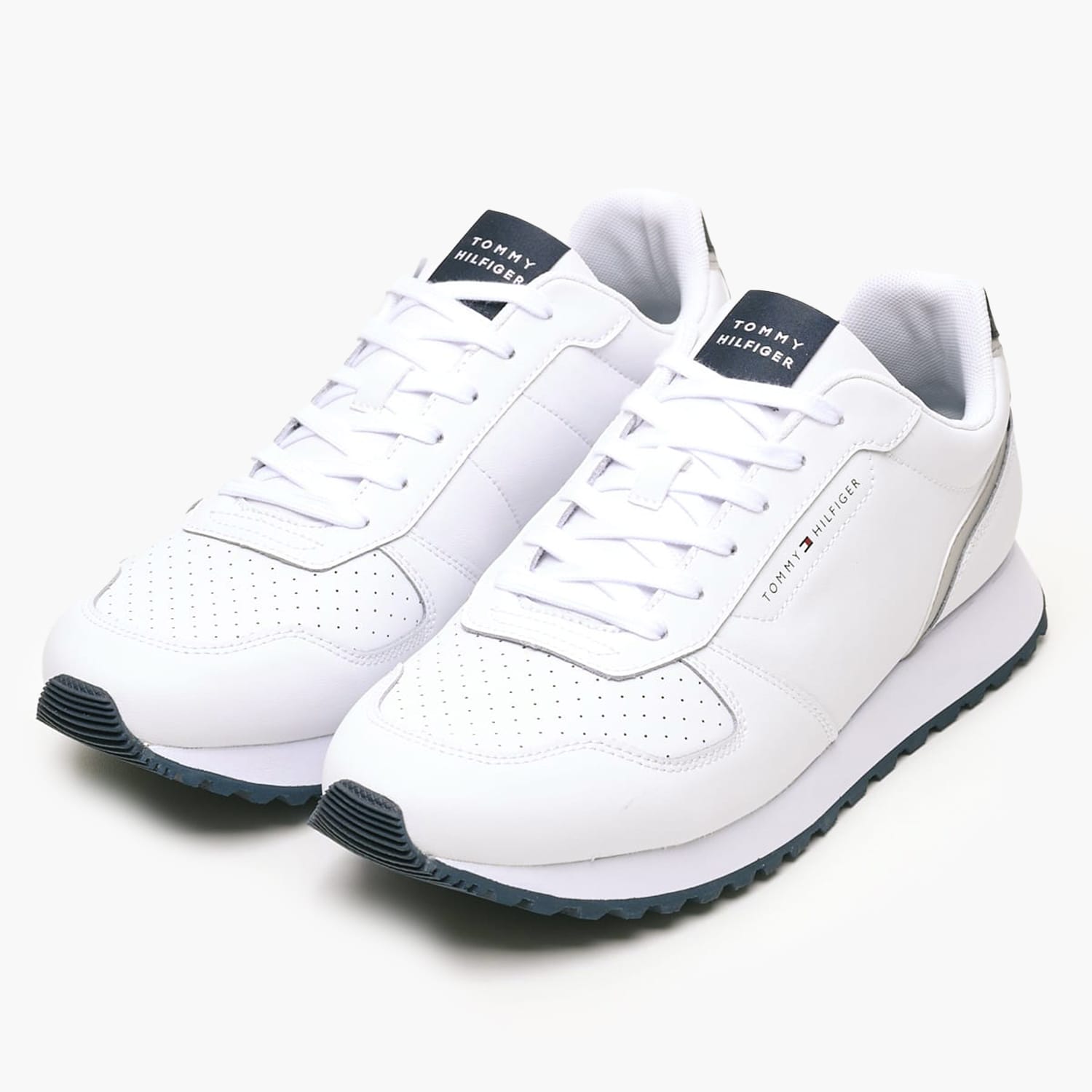 Men Casual Shoes New.Flag White Leather Tommy Hilfiger Men Casual Shoes New.Flag White Leather Tommy Hilfiger