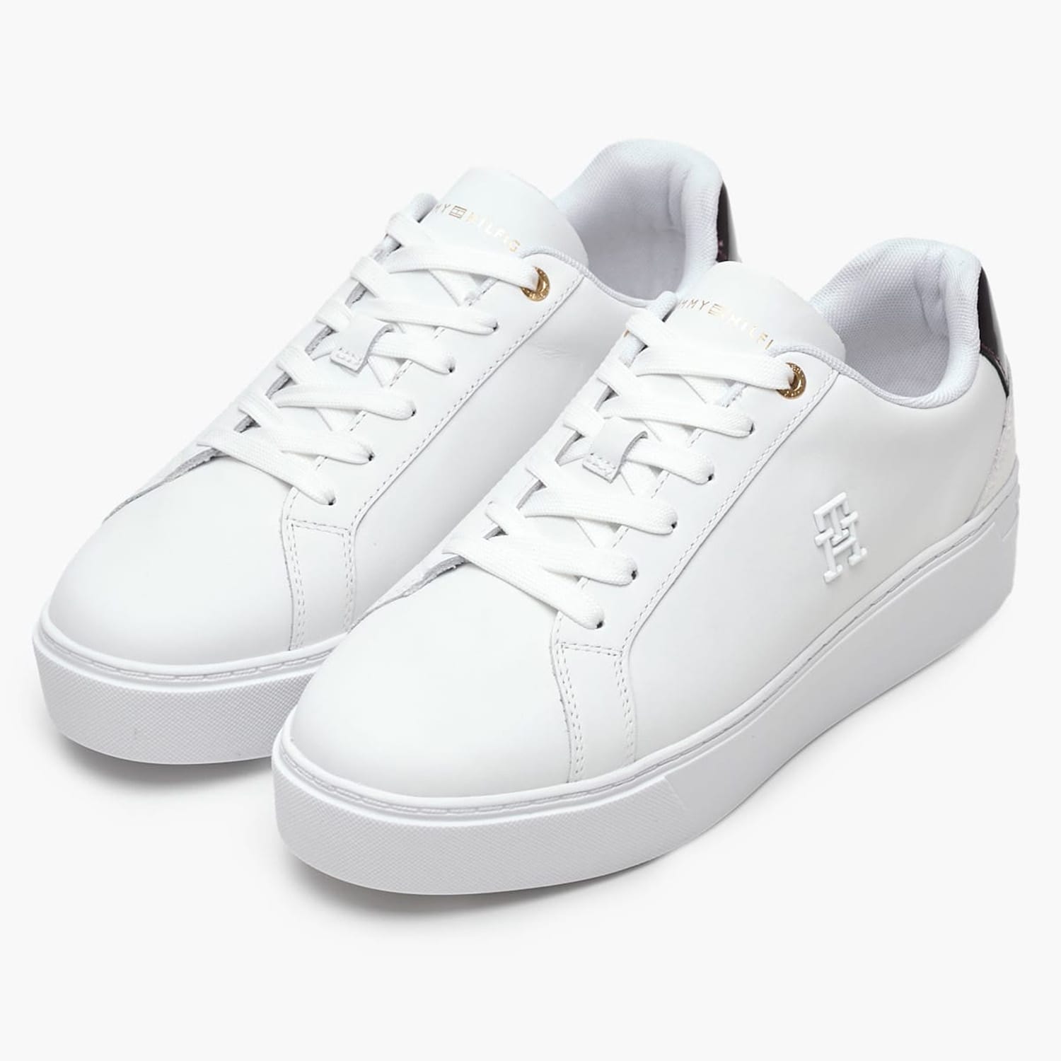 Γυναικεία Παπούτσια Casual Platform.Court Άσπρο Δέρμα Tommy Hilfiger Γυναικεία Παπούτσια Casual Platform.Court Άσπρο Δέρμα Tommy Hilfiger