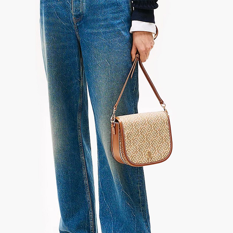 Women Bags Play.Saddle Beige ECOleather Tommy Hilfiger