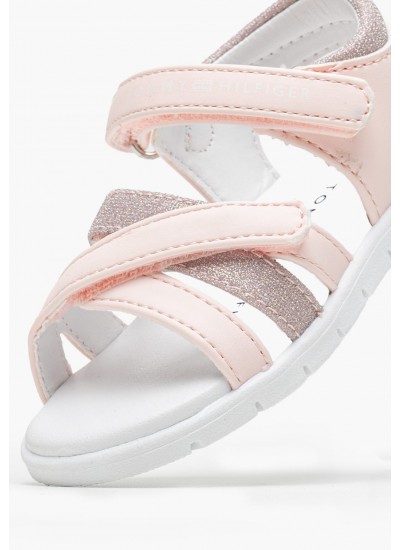 Kids Flip Flops & Sandals Pnk.Sandal Pink ECOleather Tommy Hilfiger