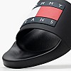 Men Flip Flops & Sandals Pool.Slide Black Rubber Tommy Hilfiger Flip Flops & Sandals Tommy Hilfiger Pool.Slide-Black
