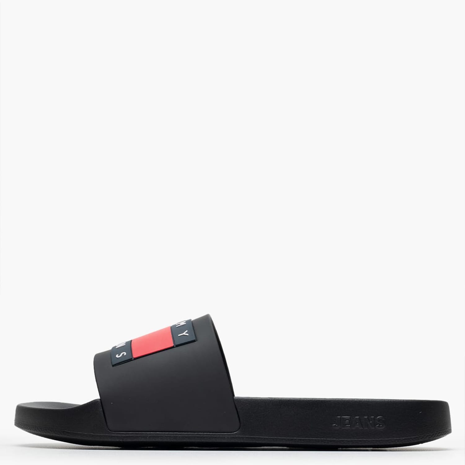 Men Flip Flops & Sandals Pool.Slide Black Rubber Tommy Hilfiger Flip Flops & Sandals Tommy Hilfiger Pool.Slide-Black