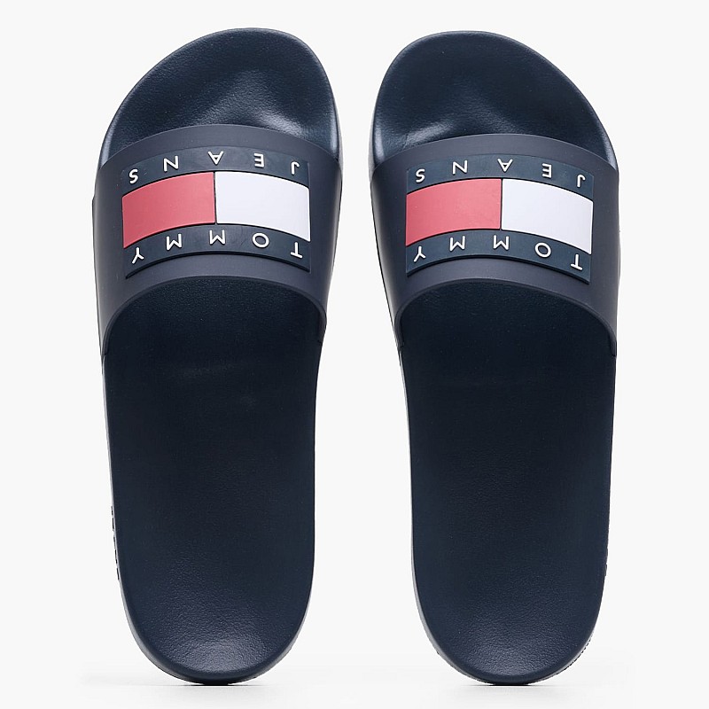 Men Flip Flops & Sandals Pool.Slide Blue Rubber Tommy Hilfiger