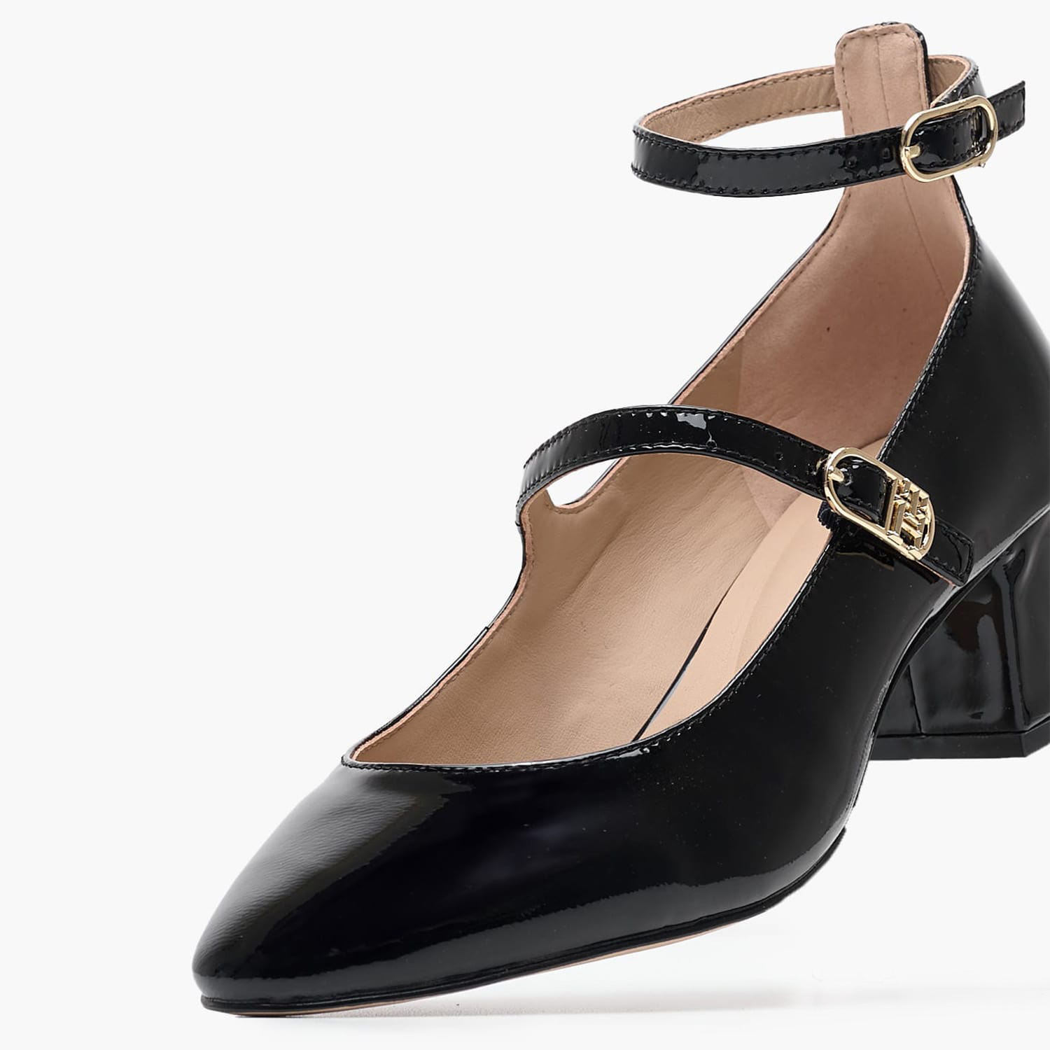 Γυναικείες Γόβες & Peeptoes Χαμηλές Pump.Patent Μαύρο Δέρμα Λουστρίνι Tommy Hilfiger