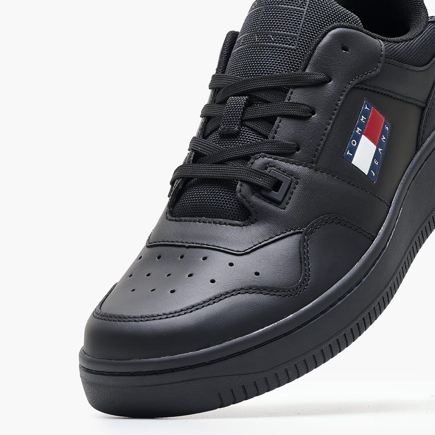 Ανδρικά Παπούτσια Casual Retro.Ess Μαύρο Δέρμα Tommy Hilfiger