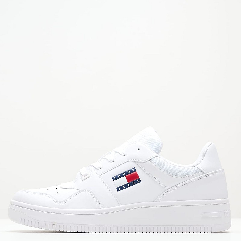 Ανδρικά Παπούτσια Casual Retro.Ess Άσπρο Δέρμα Tommy Hilfiger